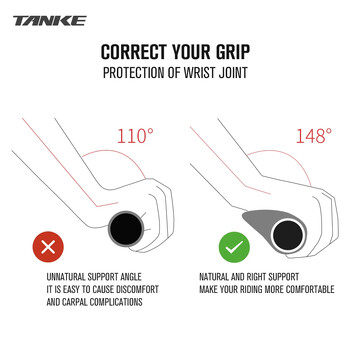 TANKE Силиконови ръкохватки за кормило MTB ръкохватка Удароустойчива неплъзгаща се капачка на дръжката на планински/пътен велосипед Сгъваеми аксесоари за балансиращи велосипеди