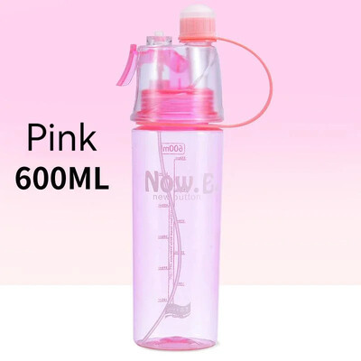 600 ml āra sporta plastmasas izsmidzināma ūdens pudele liela ietilpība vasaras radošais aerosols Cute ūdens pudele bērnu ūdens pudele