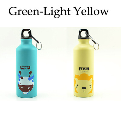 Sticla de apă pentru copii din desene animate Kawaii, ceașcă de aluminiu rezistentă la scurgeri, balon pentru sport în aer liber, ceainic, sticla de călătorie cu cataramă de transport