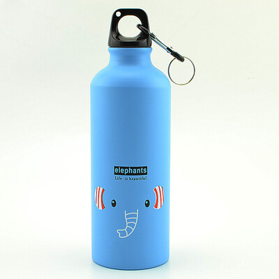 Sticla de apă pentru copii din desene animate Kawaii, ceașcă de aluminiu rezistentă la scurgeri, balon pentru sport în aer liber, ceainic, sticla de călătorie cu cataramă de transport