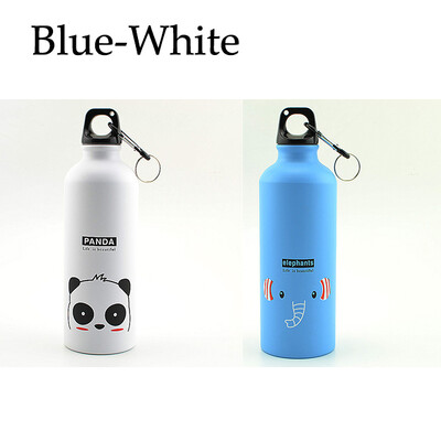 Sticla de apă pentru copii din desene animate Kawaii, ceașcă de aluminiu rezistentă la scurgeri, balon pentru sport în aer liber, ceainic, sticla de călătorie cu cataramă de transport