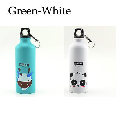 Sticla de apă pentru copii din desene animate Kawaii, ceașcă de aluminiu rezistentă la scurgeri, balon pentru sport în aer liber, ceainic, sticla de călătorie cu cataramă de transport