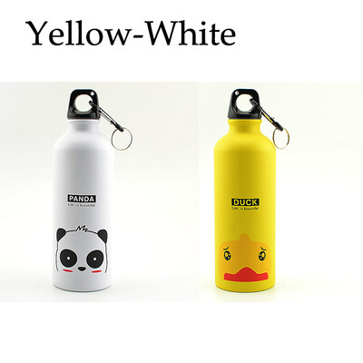 Sticla de apă pentru copii din desene animate Kawaii, ceașcă de aluminiu rezistentă la scurgeri, balon pentru sport în aer liber, ceainic, sticla de călătorie cu cataramă de transport