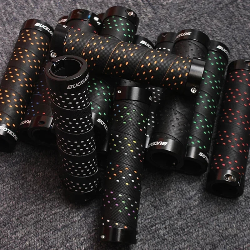 1 pāris BUCKLOS velosipēda stūres rokturi Mīkstie 22,2 mm MTB roktura bloķēšanas rokturi Ērti triecienizturīgi velosipēda lentes rokturi velosipēda daļas