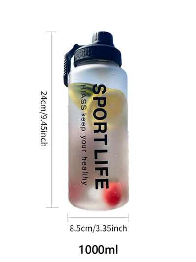 1000 ml sporta ūdens pudeles matēta kosmosa kauss liela ietilpība necaurlaidīgas dzeršanas pudeles āra ceļojumu tējkanna