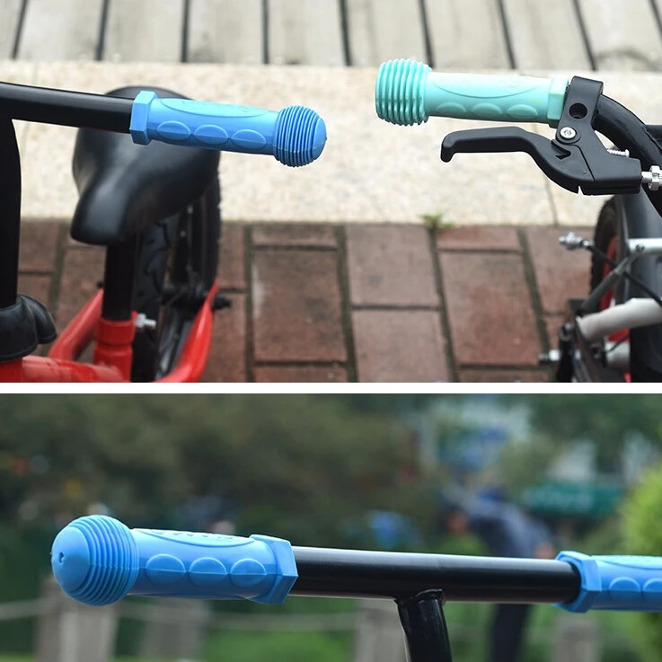 Gumijas rokturis, rokturis velosipēda stūres rokturis, pārsegs pretslīdēšanas velosipēda trīsriteņa skrituļdēlis bērniem, bērniem zils sarkans