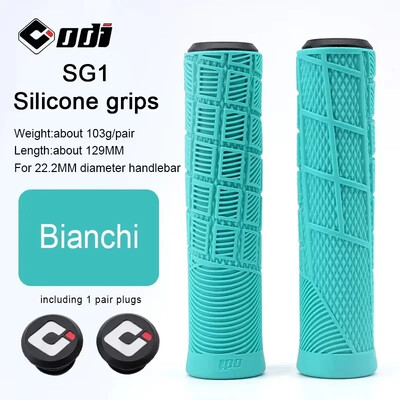 ODI silikona velosipēda stūres rokturi MTB pretslīdes velosipēda stūres pārsegs amortizators kalnu salokāms BMX riteņbraukšanas roktura aproce