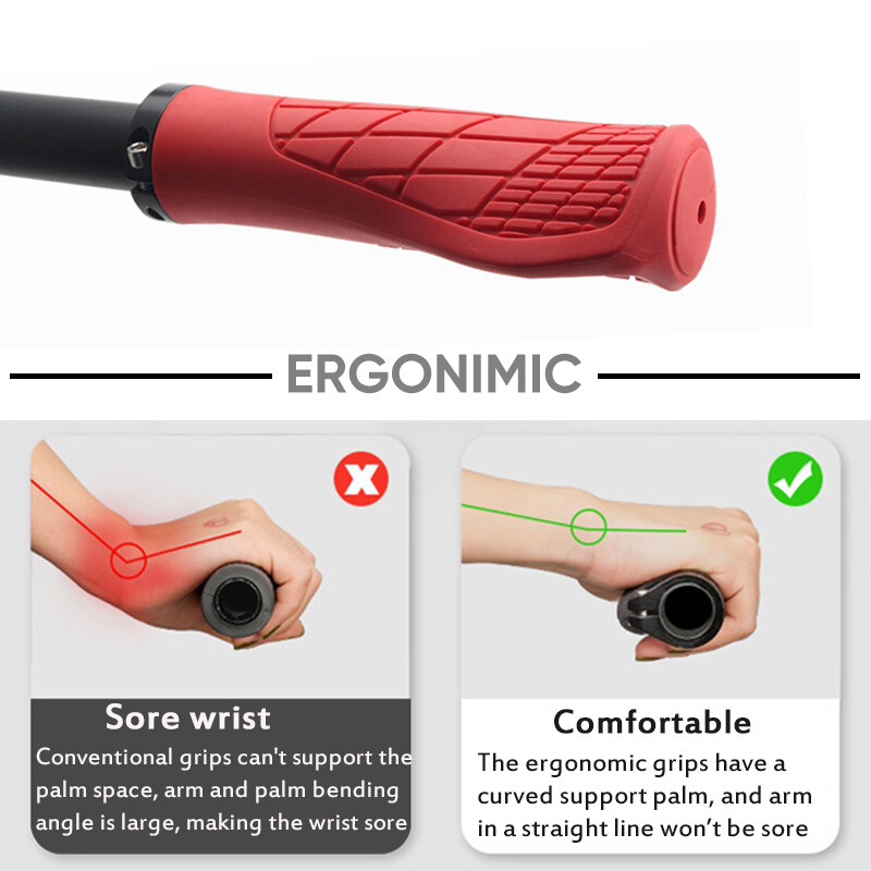 Rukoväte na bicykel ODI MTB, nárazuvzdorné kryty riadidiel bicykla, protišmykové uzamykateľné rukoväte, ergonomické cyklistické gumené guľôčkové rukoväte