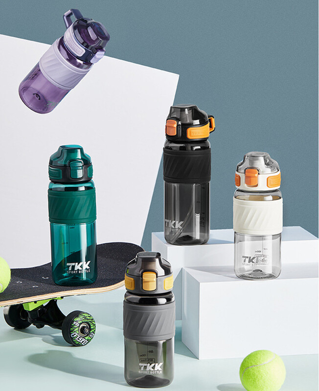 600 ml augstas kvalitātes tritāna materiāla ūdens pudele ar salmiņiem bez BPA, necaurlaidīga bērniem paredzēta dzeramā pudele studentiem āra sportam