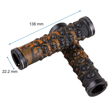 Propalm Mountain Bike Grips Αντιολισθητικά άνετα καλύμματα τιμονιού Λαστιχένια καλύμματα με δαχτυλίδια αλουμινίου με κλειδαριά ανταλλακτικά ποδηλάτου