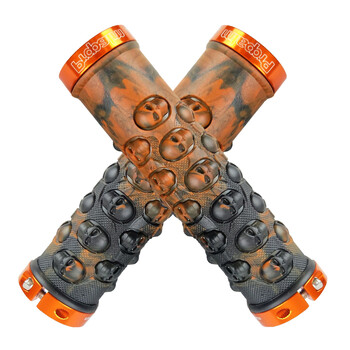 Propalm Mountain Bike Grips Αντιολισθητικά άνετα καλύμματα τιμονιού Λαστιχένια καλύμματα με δαχτυλίδια αλουμινίου με κλειδαριά ανταλλακτικά ποδηλάτου