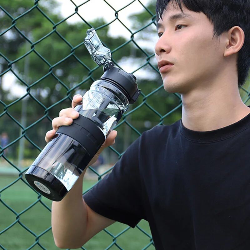 700/1000 ml ūdens pudele BPA bezmaksas āra trenažieru zāle fitnesa sporta ūdens pudeles pārnēsājamas videi draudzīgas plastmasas dzeramā pudele