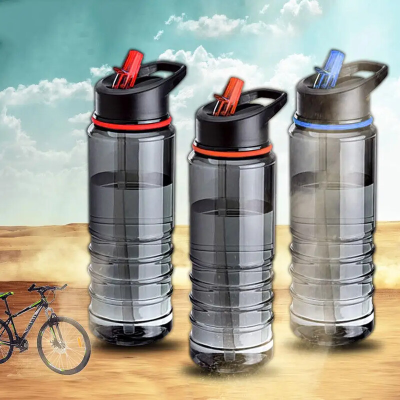 750ML vanjska boca za vodu Flip Tritan slamka za piće Boca za vodu Biciklistička boca za piće s poklopcem Planinarenje Kampiranje Plastična čaša za vodu