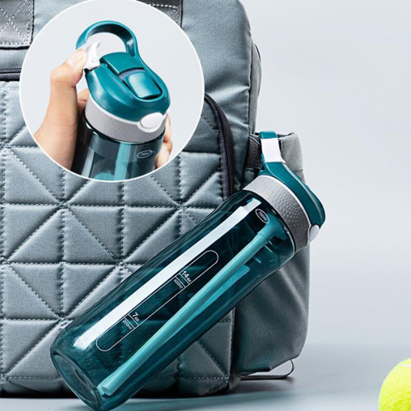 750 ml sporta ūdens pudele ar salmiņu kempingam pārgājieniem āra plastmasas caurspīdīga BPA pudele vīriešiem dzērieniem