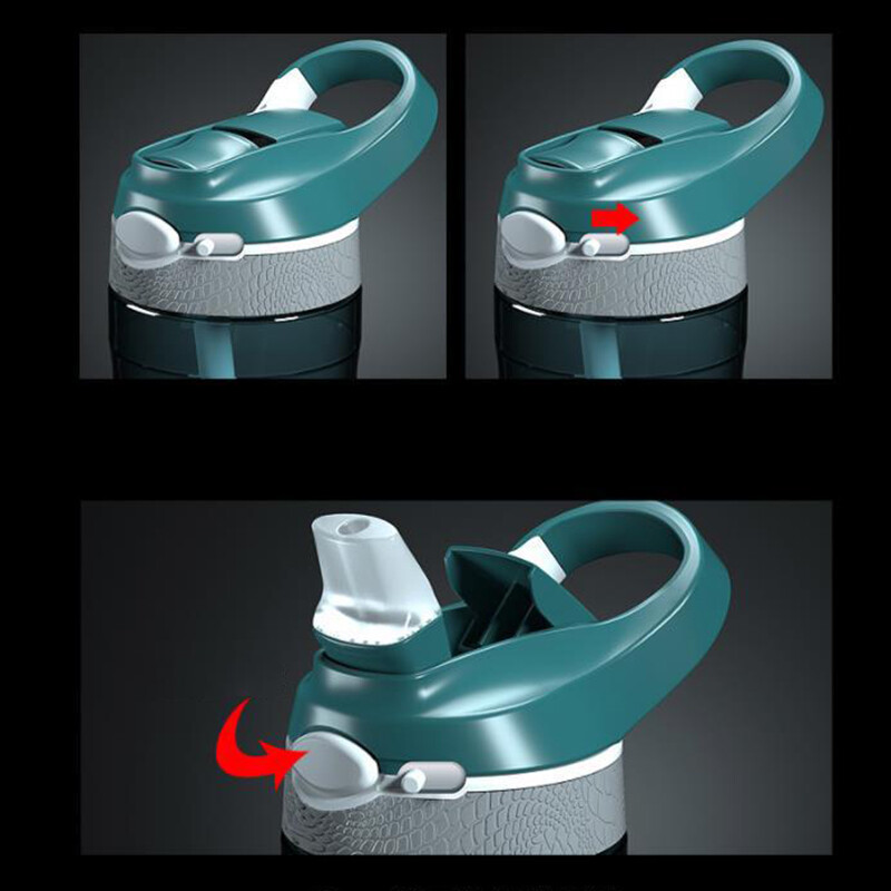 750 ml sporta ūdens pudele ar salmiņu kempingam pārgājieniem āra plastmasas caurspīdīga BPA pudele vīriešiem dzērieniem