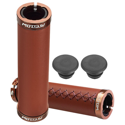 MTB velosipēda rokturis retro šūts rokturis dubultā slēdzene, PU āda, šūts šosejas velosipēda stūres rokturis velosipēda roktura rokturis velosipēda piederumi