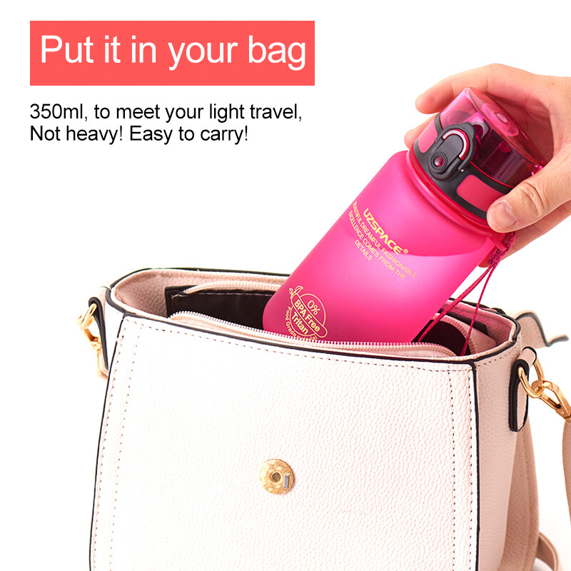 UZSPACE 350ml sporta ūdens pudele bērnu šeikeram dzērienam Pārnēsājama necaurlaidīga zīdaiņu barošanas krūzes Videi draudzīga Tritan plastmasas bez BPA