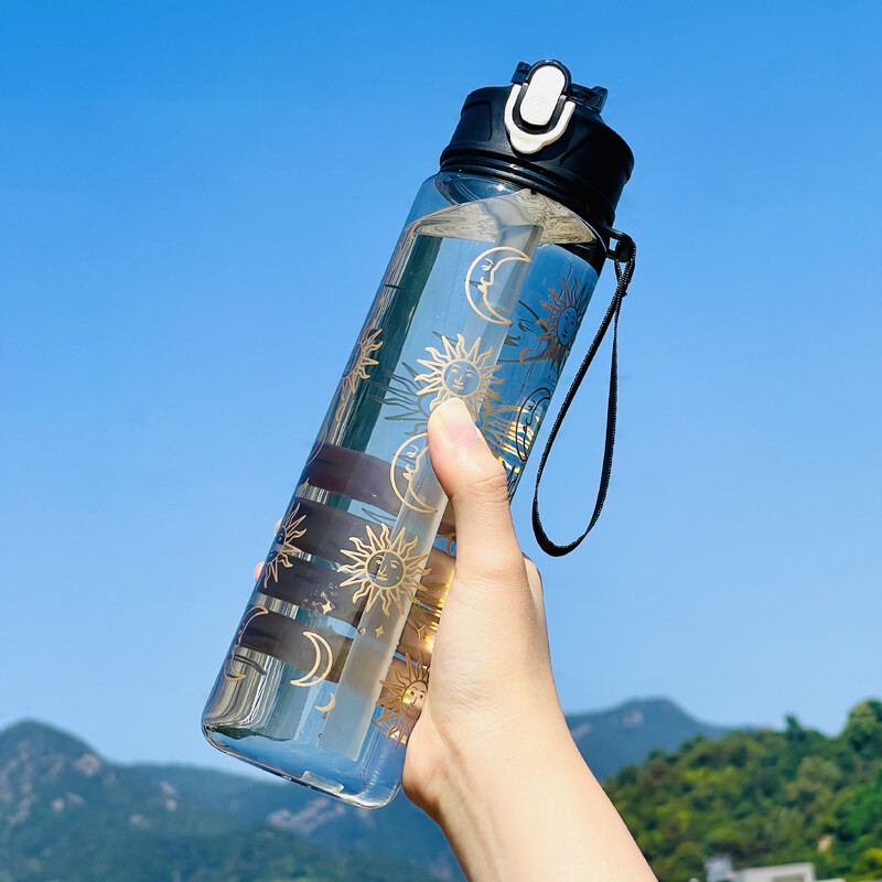 Boca za vodu velikog kapaciteta Cherry Blossom od 800 ML - slatka, prijenosna i otporna na brtvljenje za aktivnosti na otvorenom, PC materijal bez PVC-a