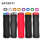 JKLitepro Litepro MTB kalnu velosipēda sūklis bloķēšanas stūres rokturi Ultralight 98g rokturi 22,2 mm stūre Brompton BMX velosipēdam