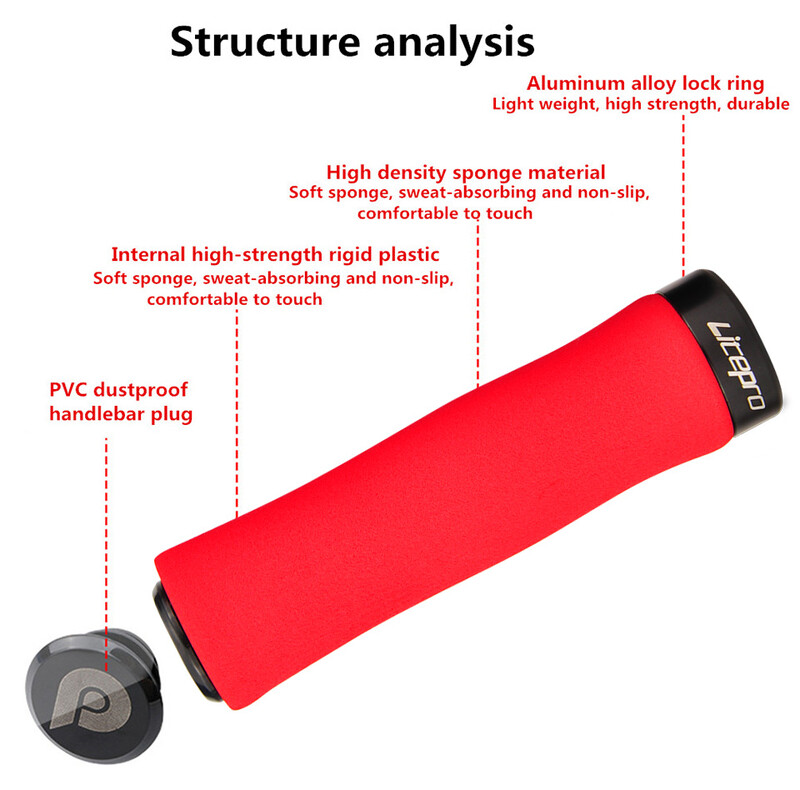 JKLitepro Litepro MTB kalnu velosipēda sūklis bloķēšanas stūres rokturi Ultralight 98g rokturi 22,2 mm stūre Brompton BMX velosipēdam