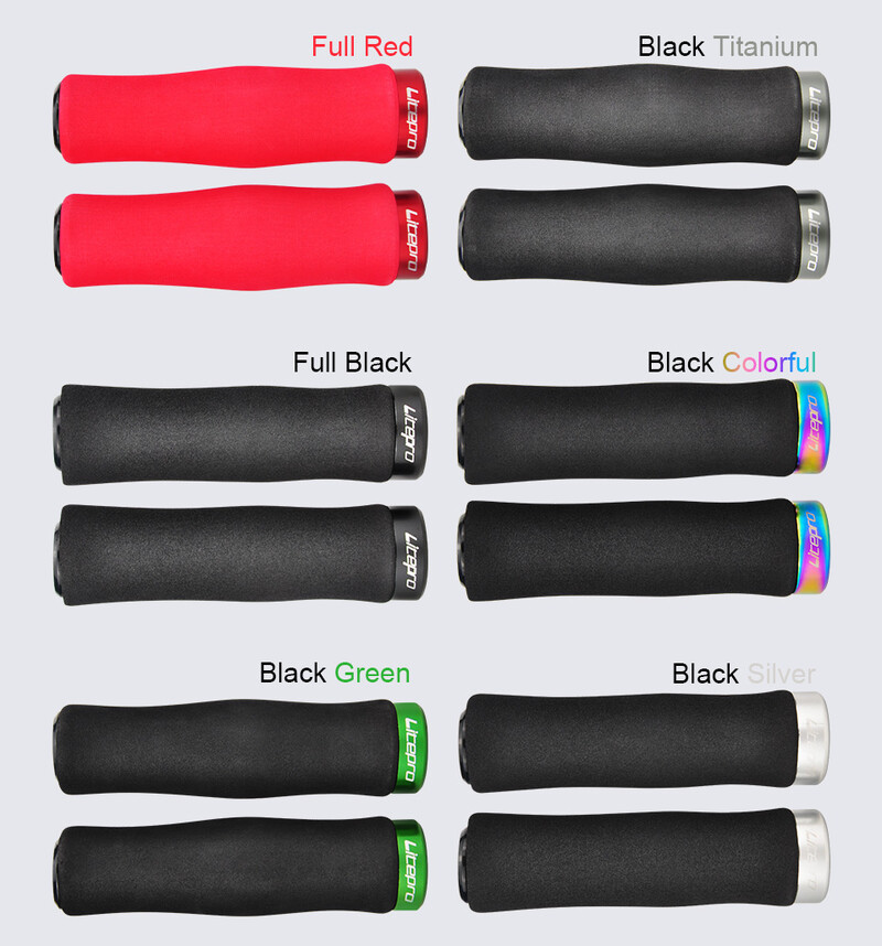 JKLitepro Litepro MTB kalnu velosipēda sūklis bloķēšanas stūres rokturi Ultralight 98g rokturi 22,2 mm stūre Brompton BMX velosipēdam