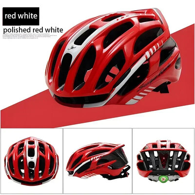 Aizmugure ar LED ķiveri Aero velosipēdistu ķivere īpaši viegla velosipēdistu ķivere Integrēta elpojoša ērta drošības riteņbraukšanas ķivere