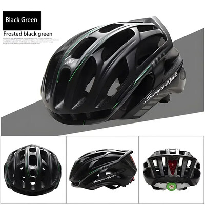 Aizmugure ar LED ķiveri Aero velosipēdistu ķivere īpaši viegla velosipēdistu ķivere Integrēta elpojoša ērta drošības riteņbraukšanas ķivere