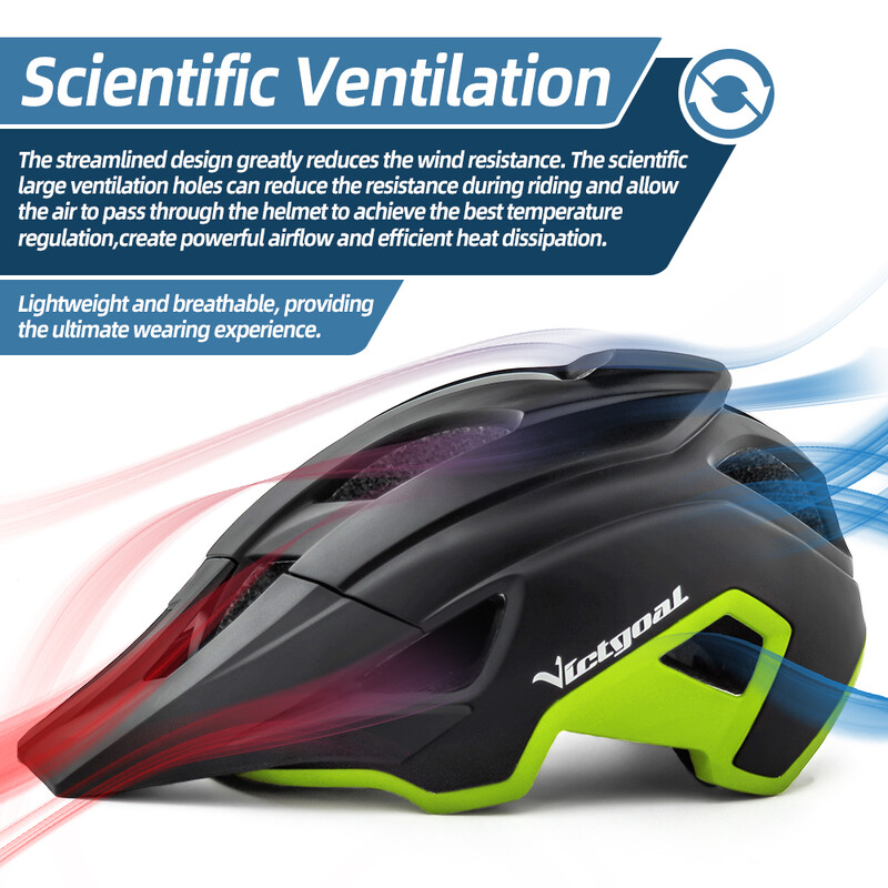 VICTGOAL LED biciklistička kaciga s vizirom za sunčane naočale Punjiva LED muška biciklistička kaciga Sunčane naočale Štit za ceste MTB biciklističke kacige