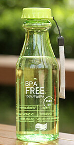 Kristāla ūdens pudele, caurspīdīga, matēta, necaurlaidīga plastmasas tējkanna 550 ml pārnēsājama ūdens pudele ceļojumu jogas skriešanas kempingam