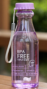 Kristāla ūdens pudele, caurspīdīga, matēta, necaurlaidīga plastmasas tējkanna 550 ml pārnēsājama ūdens pudele ceļojumu jogas skriešanas kempingam