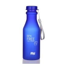 Kristāla ūdens pudele, caurspīdīga, matēta, necaurlaidīga plastmasas tējkanna 550 ml pārnēsājama ūdens pudele ceļojumu jogas skriešanas kempingam