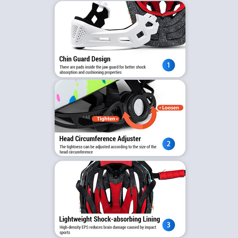 Regulējamas elpojošas bērnu velosipēdistu ķiveres mazuļiem viegla veloķivere ar LED gaismu 16 atvērumi 46-54 cm galvai