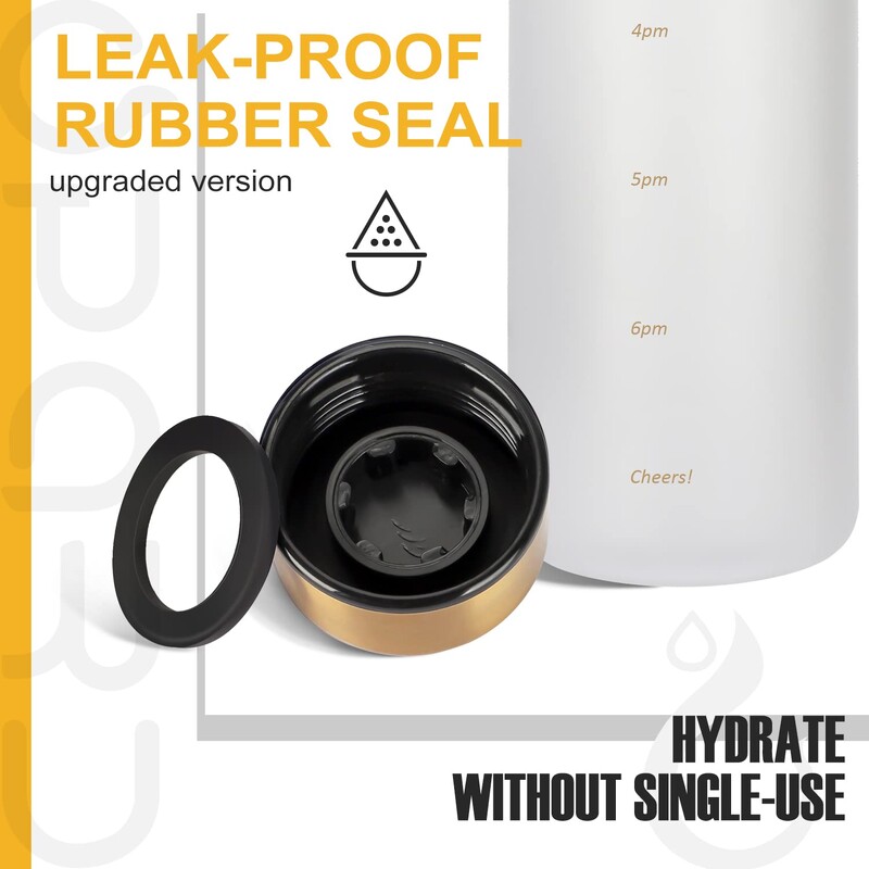 Jauna 1L pudele ar laika marķieri 32 OZ Motivējoša Atkārtoti lietojama Fitnesa Sports Brīvdabas Ceļojumi Necaurlaidīga BPA nesaturoša matēta plastmasa