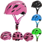 Bērnu riteņbraukšanas ķivere Regulējama velosipēda ķivere ar aizmugurējiem lukturiem Vieglas elpojošas drošības skrituļslidas Balance Bike ķiveres