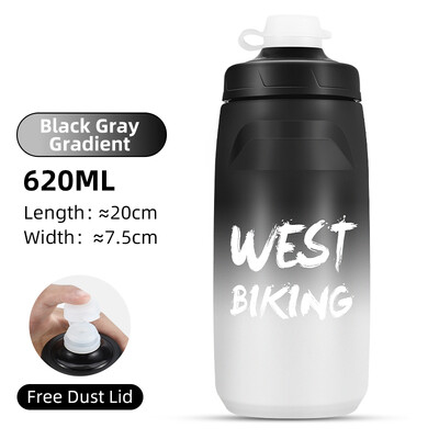 WEST BIKING pārnēsājama velosipēda ūdens pudele 620/750 ml ūdens pudeles saspiežamā krūze Running Fitness āra sporta tējkanna velosipēda kauss