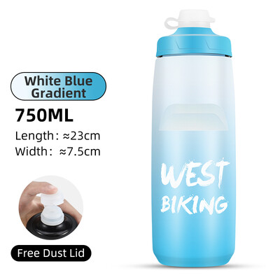 WEST BIKING pārnēsājama velosipēda ūdens pudele 620/750 ml ūdens pudeles saspiežamā krūze Running Fitness āra sporta tējkanna velosipēda kauss