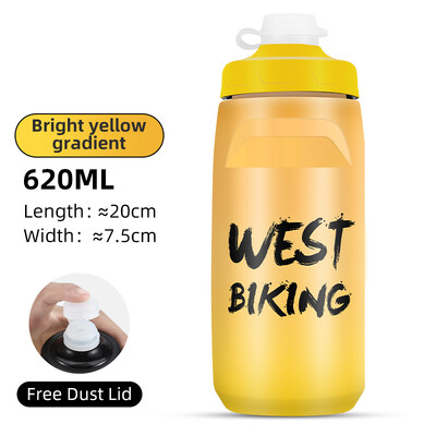 WEST BIKING pārnēsājama velosipēda ūdens pudele 620/750 ml ūdens pudeles saspiežamā krūze Running Fitness āra sporta tējkanna velosipēda kauss