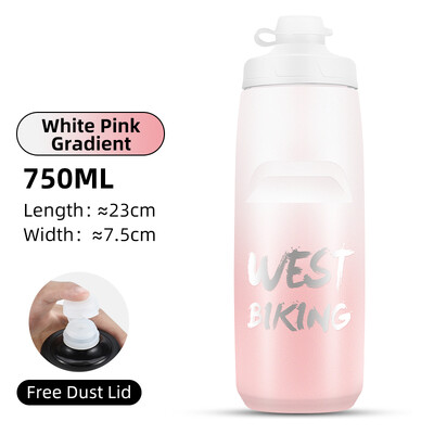 WEST BIKING pārnēsājama velosipēda ūdens pudele 620/750 ml ūdens pudeles saspiežamā krūze Running Fitness āra sporta tējkanna velosipēda kauss