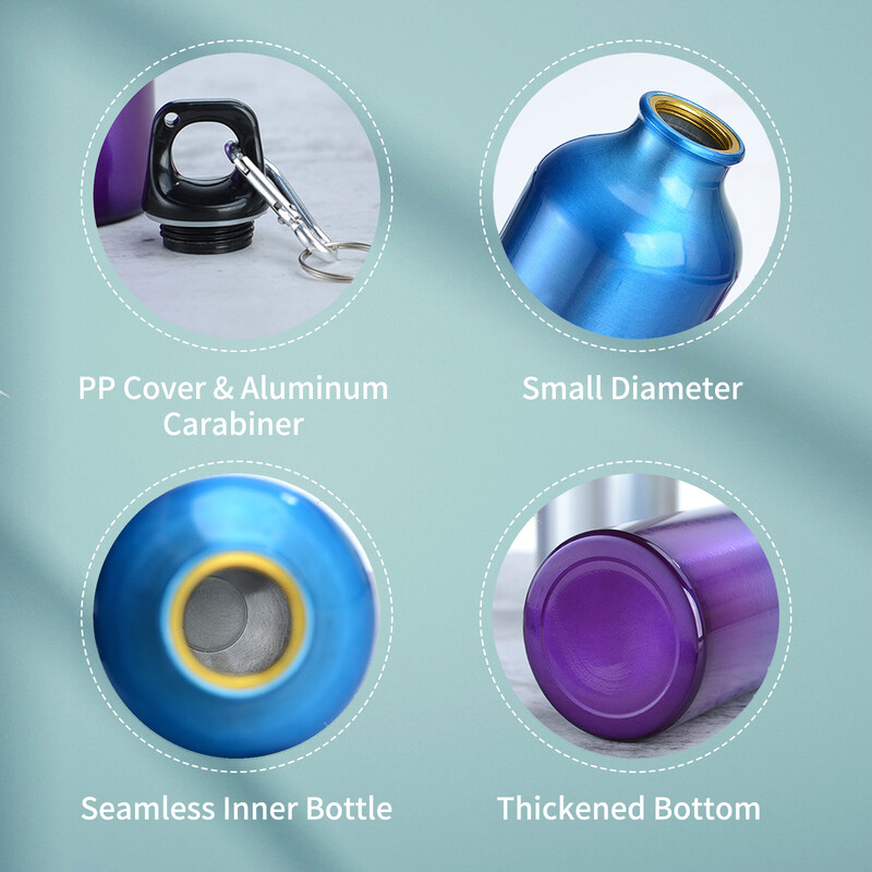 750 ml alumīnija āra velosipēda sporta ūdens pudele dzeramā tējkanna dzeramā krūze necaurlaidīga ūdens krūze ceļojumiem, skriešanas kempingiem