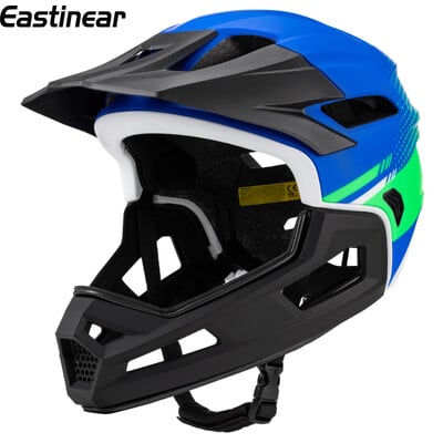 Eastinear augstas kvalitātes pieaugušo kalnu velosipēda ķivere ar pilnu seju, noņemama viegla, elpojoša sporta nobrauciena MTB šosejas ķivere