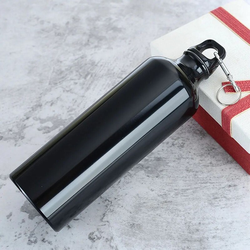 600 ml ūdens pudeles ar karabīni Pārnēsājama alumīnija ūdens pudele, atkārtoti lietojama necaurlaidīga ūdens krūze pārgājieniem, āra sporta veidiem