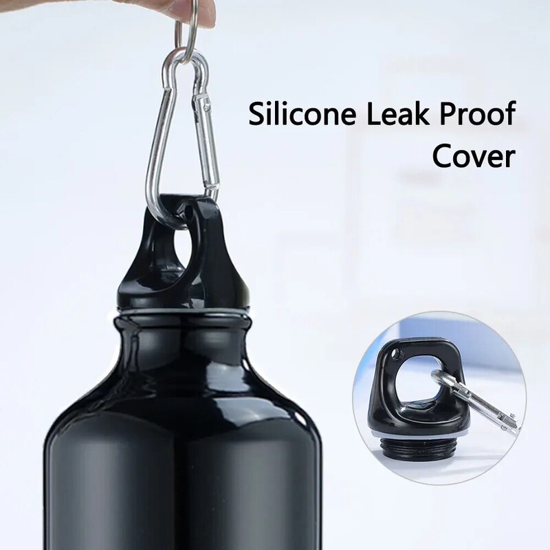 600 ml ūdens pudeles ar karabīni Pārnēsājama alumīnija ūdens pudele, atkārtoti lietojama necaurlaidīga ūdens krūze pārgājieniem, āra sporta veidiem