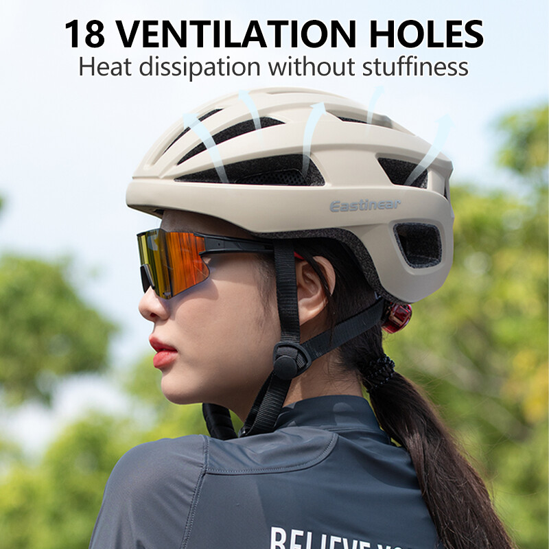 Eastinear īpaši viegla āra viengabala riteņbraukšanas ķivere, ventilējama un elpojoša unisex šosejas kalnu velosipēda aprīkojuma noņemama starplika