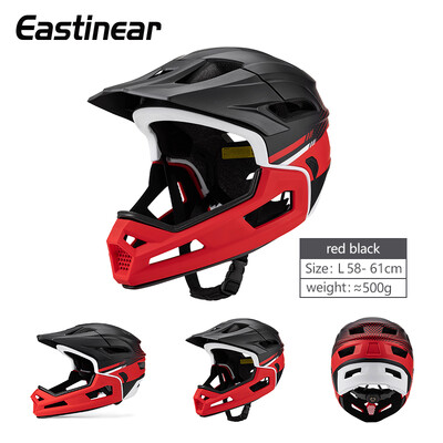Eastinear jaunā pieaugušo velosipēdistu ķivere ar visu seju, noņemama āra sporta motociklu skeitborda braukšanas ķivere aizsargā galvu