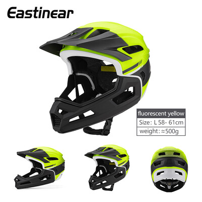 Eastinear jaunā pieaugušo velosipēdistu ķivere ar visu seju, noņemama āra sporta motociklu skeitborda braukšanas ķivere aizsargā galvu