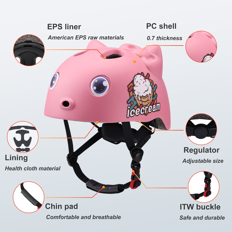 Seeker Bērnu ķivere Velosipēds Balance Auto Skūteris Āra Sporta Drošības ķivere Viegla Bērni Braucot Atvērtā ķivere Meitenes