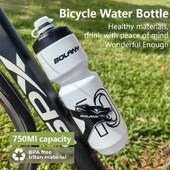 750 ml velosipēda ūdens pudele kalnu šosejas velosipēds BPA bezmaksas āra riteņbraukšanas tējkanna pārnēsājama liela ietilpība āra sporta pudele
