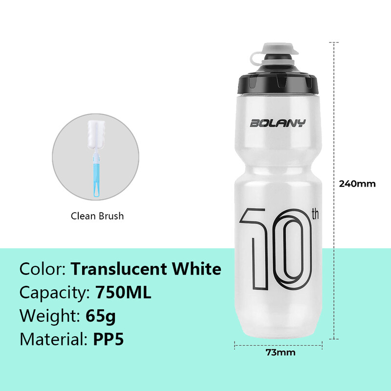 750 ml velosipēda ūdens pudele kalnu šosejas velosipēds BPA bezmaksas āra riteņbraukšanas tējkanna pārnēsājama liela ietilpība āra sporta pudele