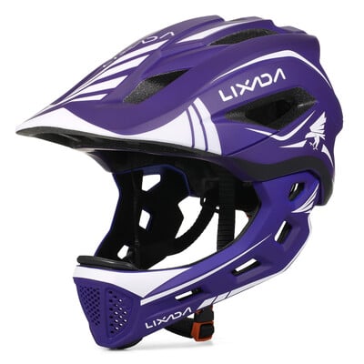 Lixada Kids Noņemama pilna sejas ķivere Bērnu sporta drošības velosipēdistu ķivere aizsargaprīkojums Riteņbraukšana Skeitbords Skrituļslidošana