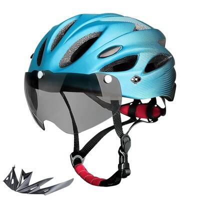 Biciklistička kaciga s LED stražnjim svjetlom Biciklistička kaciga za odrasle pristaje 58-62 cm, lagana prozračna šarena biciklistička kaciga Dodaci